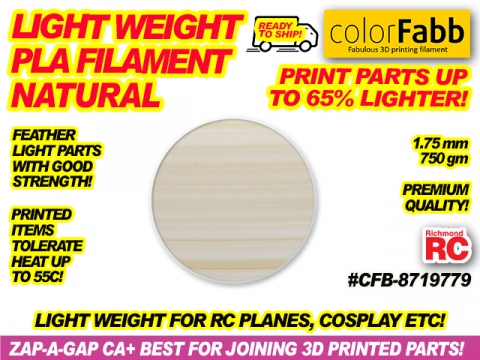 COLORFABB PLA-PHA NATURAL LIGHT WEIGHT    1.75/750