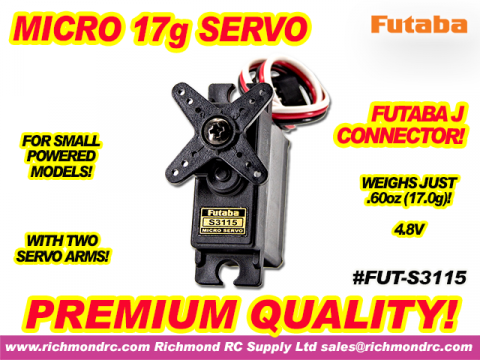 FUTABA MICRO SERVO - WEIGHS 17.0g