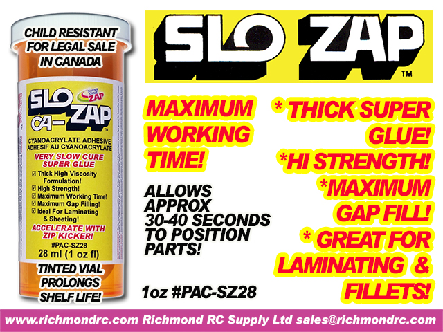 ZAP PLASTIC MODEL CEMENT (FOR STYRENE) 29.5ml 1oz {pac-prices} [111416]